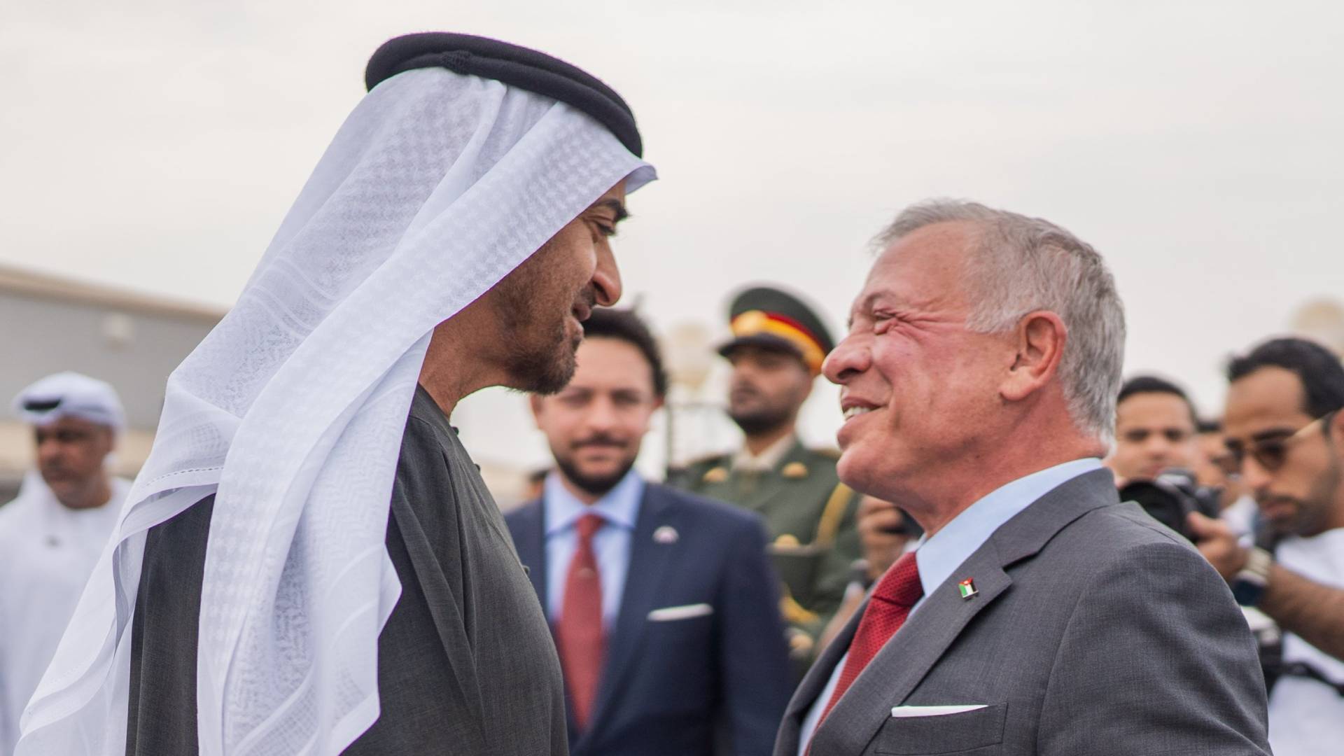 جلالة الملك مع حاكم الامارات