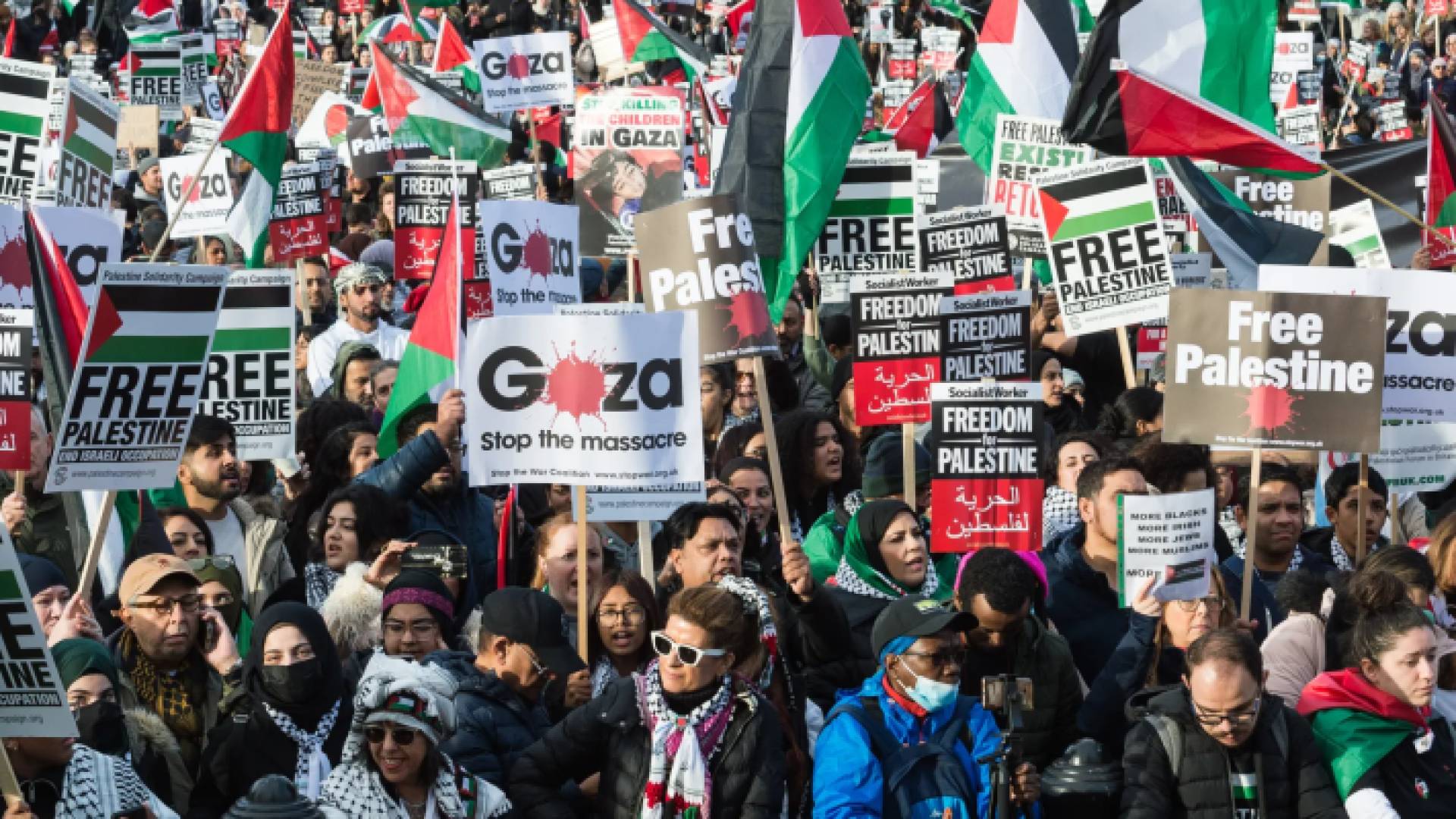 مظاهرات في بريطانيا تضامنا مع غزة