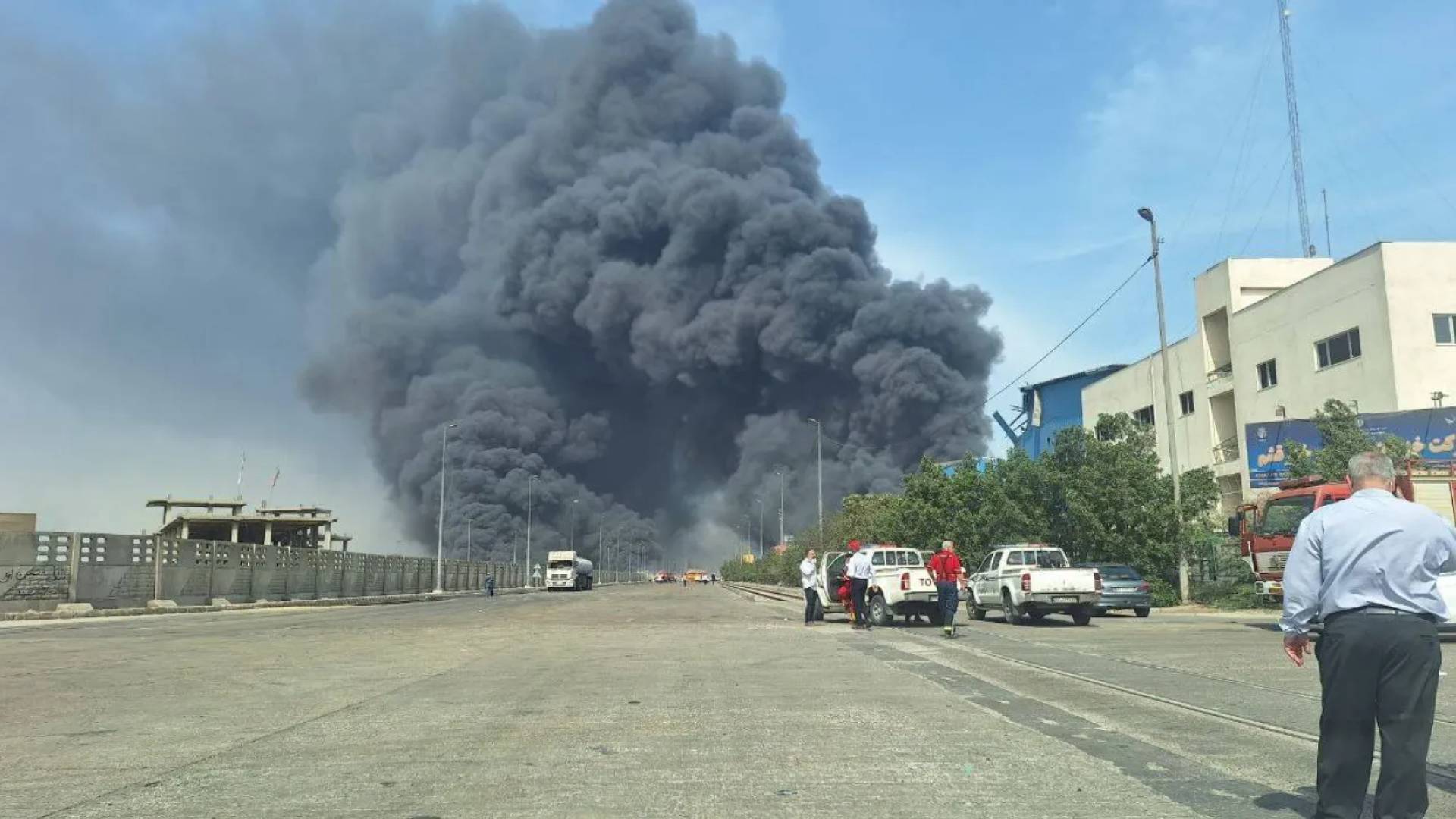 الانفجار في بندر عباس جنوب إيران