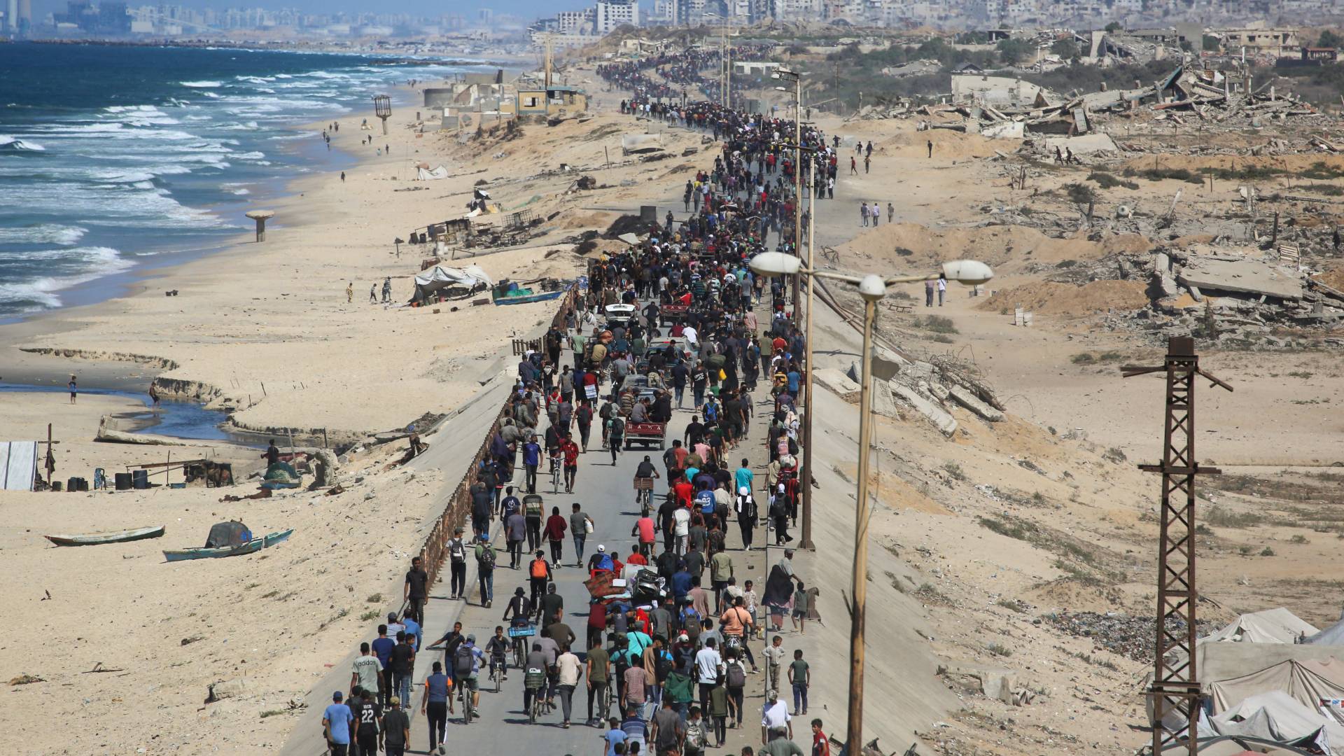 عودة اهالي قطاع غزة إلى منازلهم