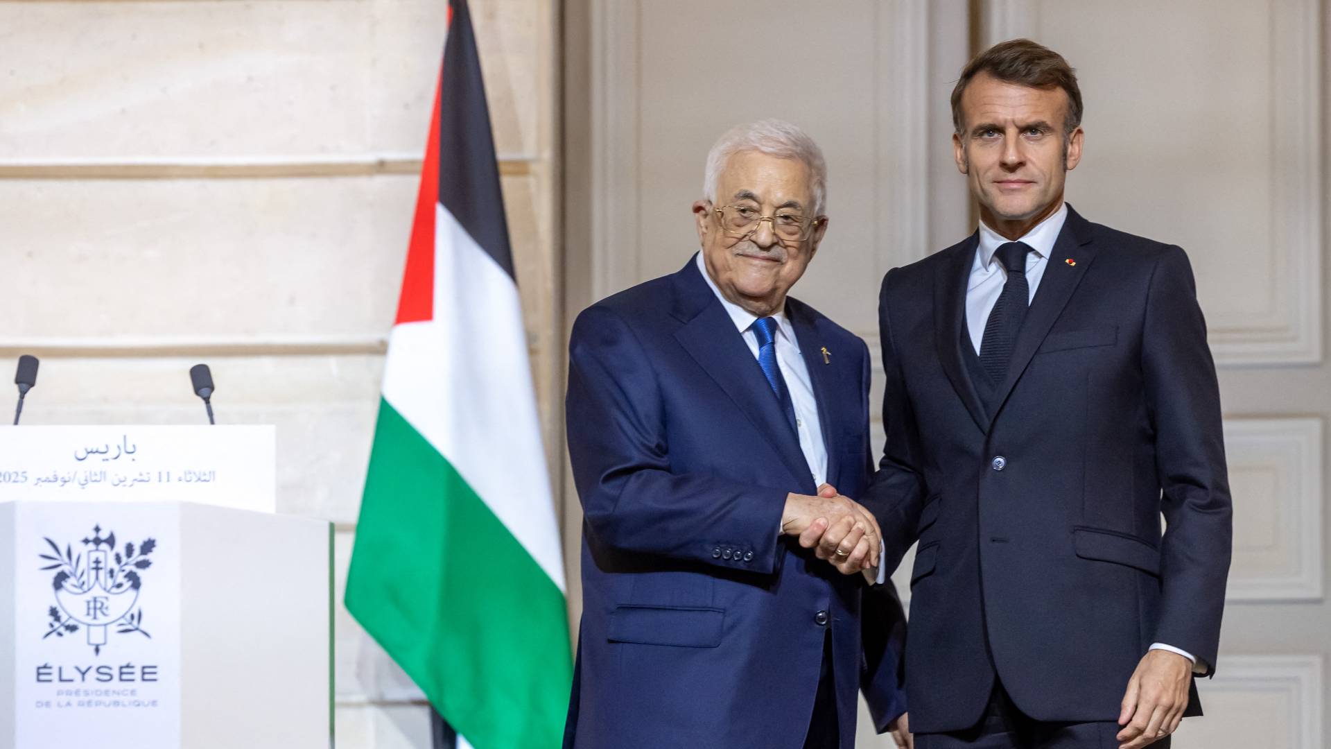 ماكرون وعباس