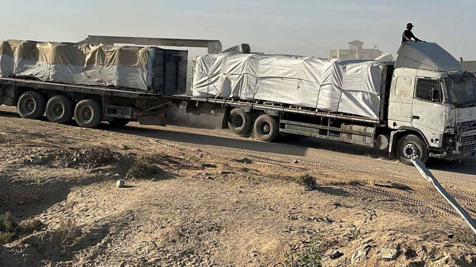 شاحنة مساعدات في قطاع غزة -أرشيفية