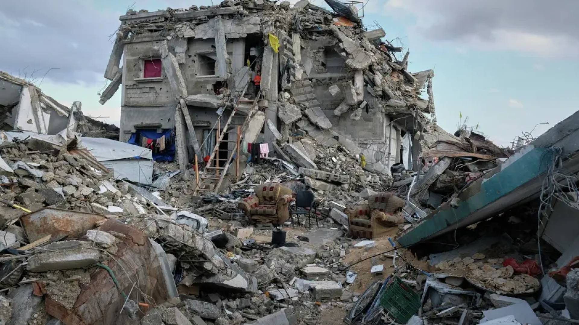 صورة تظهر آثار الدمار في قطاع غزة جراء القصف الإسرائيلي