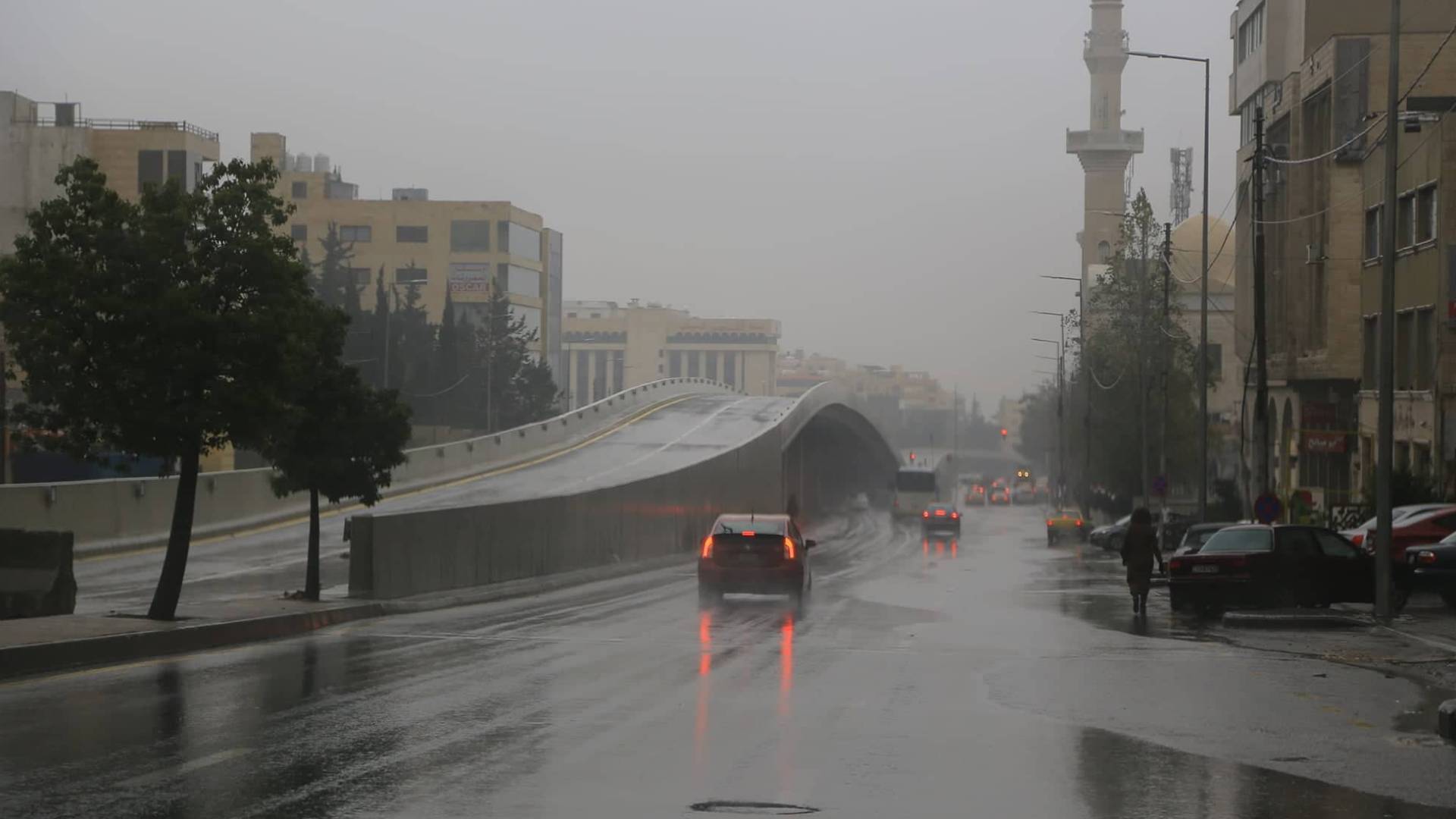 أجواء الشتاء في شوارع الأردن