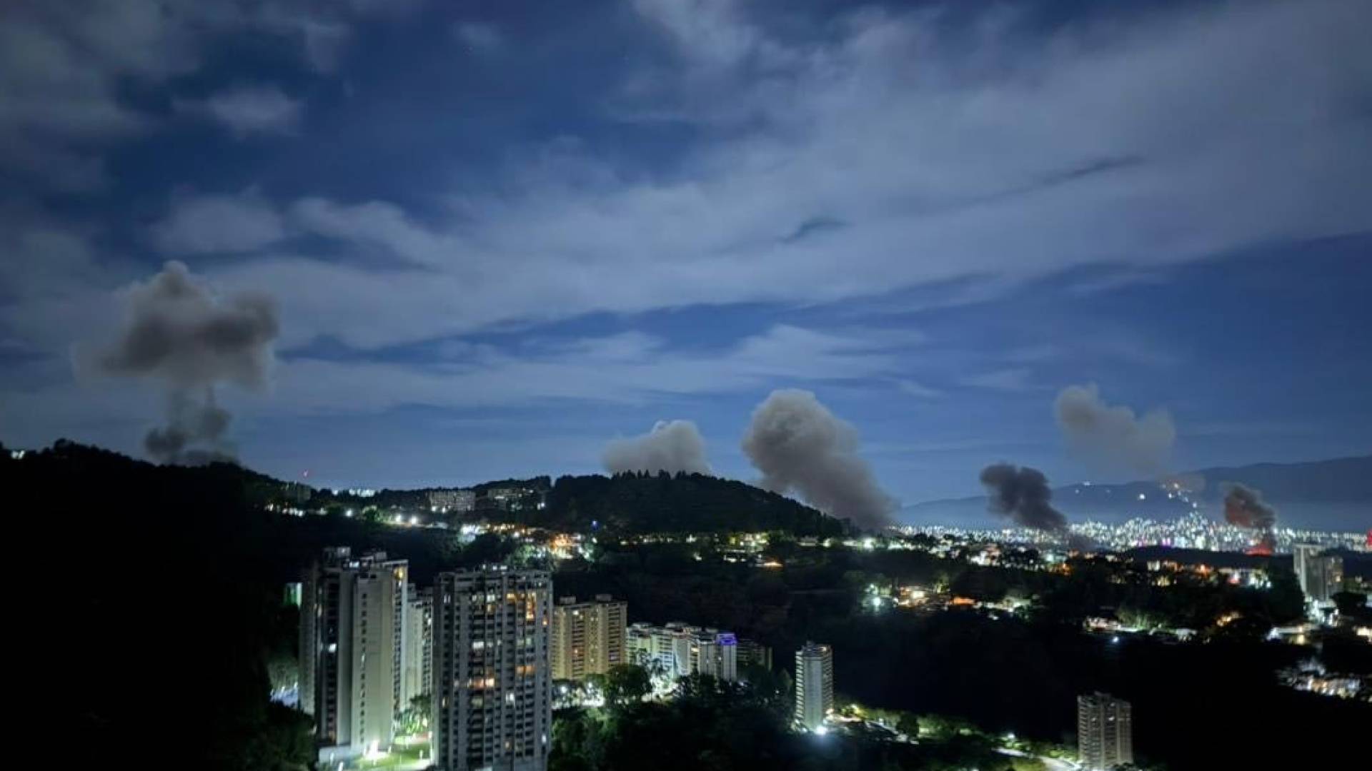 صورة للانفجارات الضخمه في فنزويلا