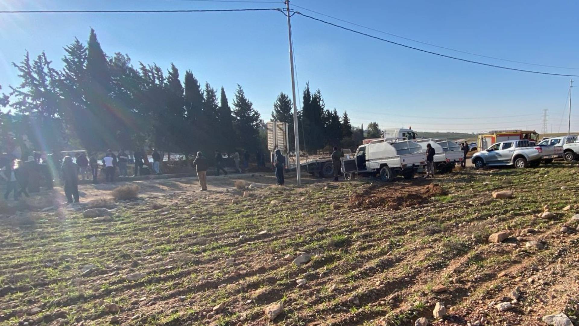 غرق أب وطفلية في بركة زراعية في لواء الجيزة . جنوب عمان