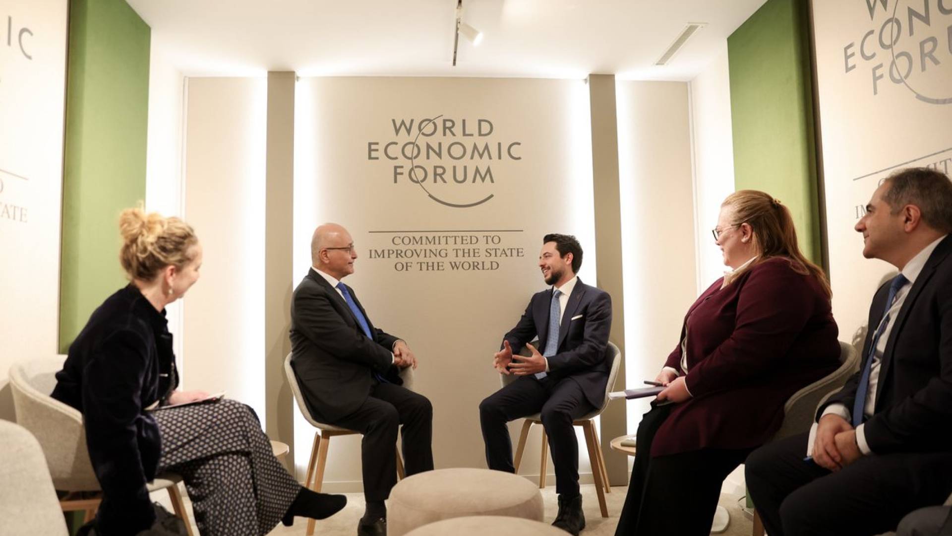 سمو الأمير الحسين بن عبد الله الثاني، ولي العهد و المفوض السامي للأمم المتحدة لشؤون اللاجئين برهم صالح