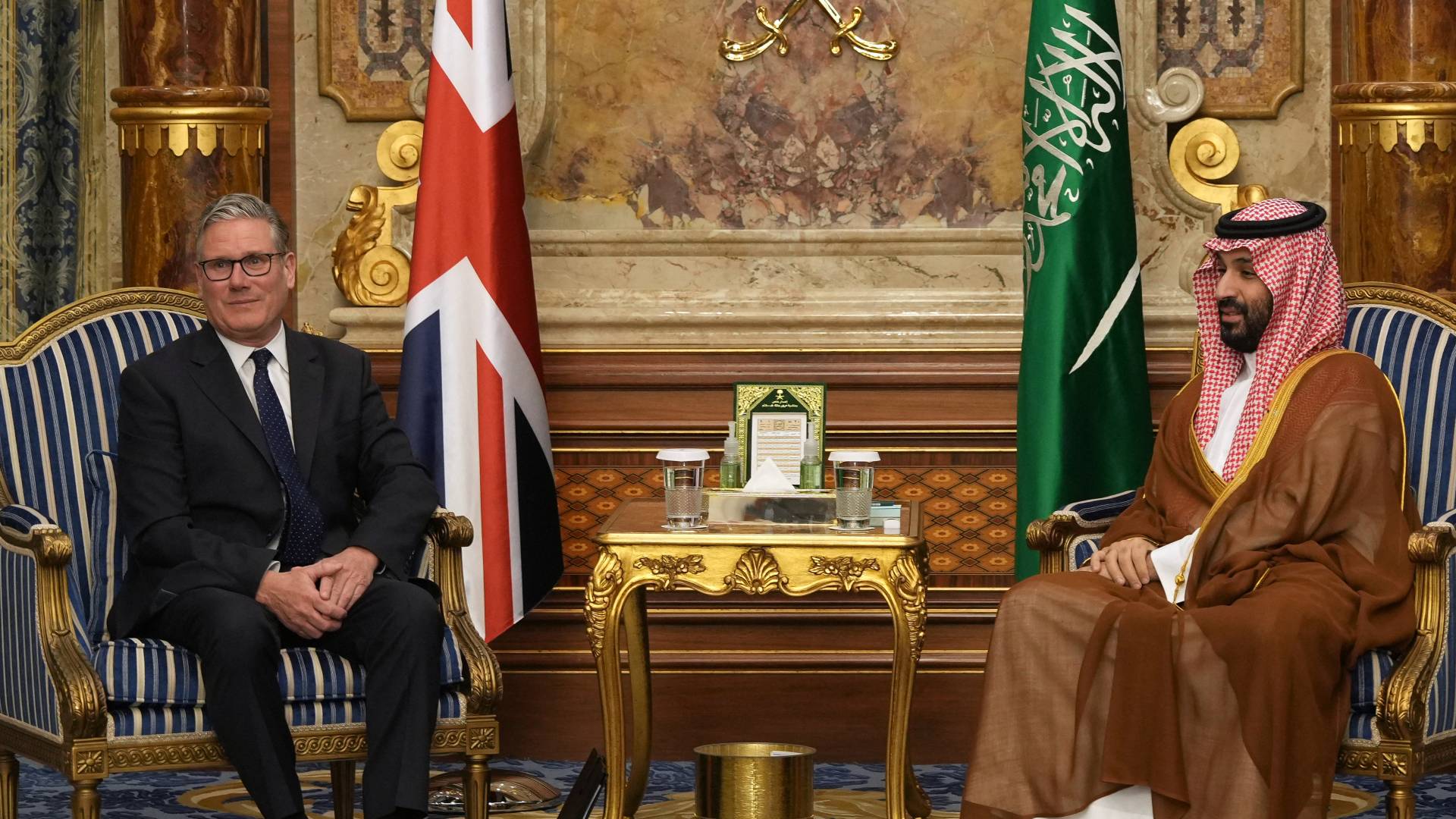 وزير الخارجية البريطاني كير ستارمر وولي العهد السعودي